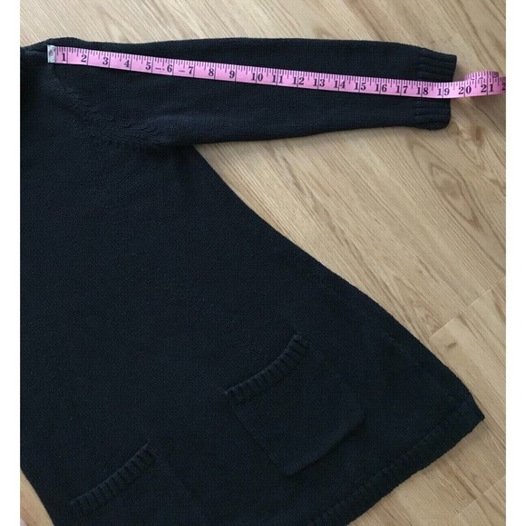 Anthropologie Field Flower Ribbed Trim Tunic Sweater with Pockets Size EXS - Picture 6 of 8